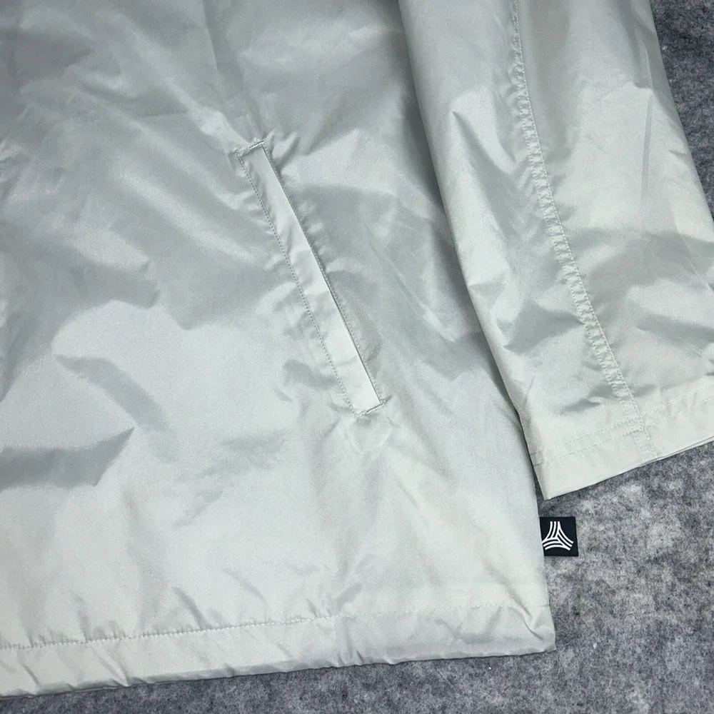 Adidas Tango Stadium Jacket Mens Size XL Ash Silver Soccer Button Up Windbreaker
